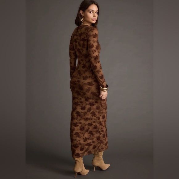 12th Tribe Chocolate Floral Dress NWT - Picture 3 of 7